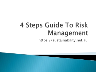 4 Steps Guide to Risk Management