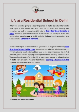 Life at a Residential School in Delhi