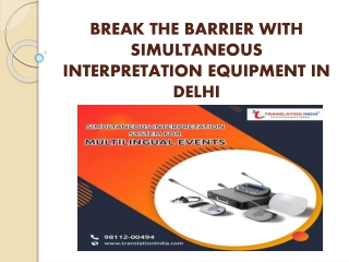 Simultaneous Interpretation equipment in Delhi
