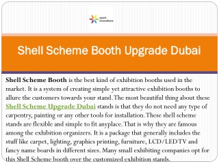 Shell Scheme Booth Upgrade Dubai