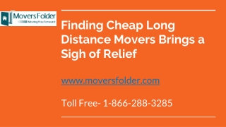 Finding Cheap Long Distance Movers Brings A Sigh Of Relief