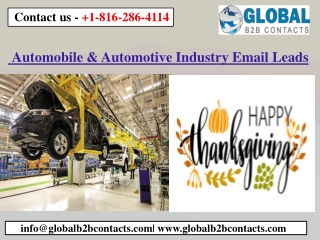 Automobile & Automotive Industry Email Leads
