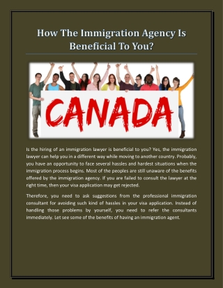 How The Immigration Agency Is Beneficial To You