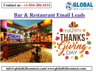 Bar & Restaurant Email Leads