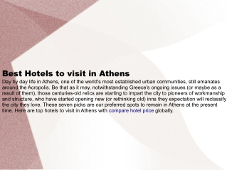 Best hotels in Athens