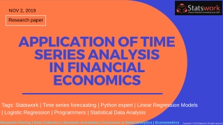 APPLICATION OF TIME SERIES ANALYSIS IN FINANCIAL ECONOMICS