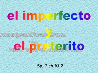 PPT - El Imperfecto Y El Preterito PowerPoint Presentation, Free ...