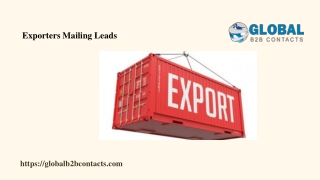 Exporters Mailing Leads