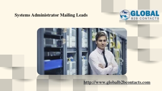 Systems Administrator Mailing Leads