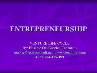 ENTREPRENEURSHIP