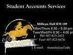 Student Accounts Services