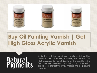 Oil Painting Varnish Online | Get High Gloss Acrylic Varnish