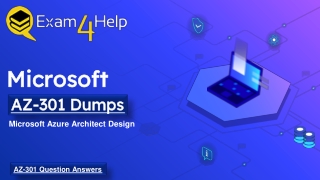 Success Is About the Corner with Microsoft AZ-301 Dumps PDF | Exam4Help