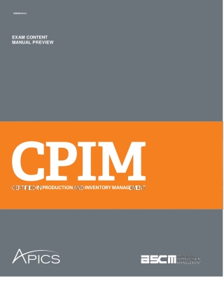 Get Yourself Ready for APICS CPIM Part 2 Certification