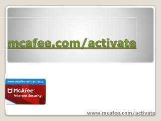 Mcafee.com/activate - Install McAfee - McAfee Activate With Product key