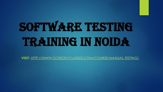 Software testing training in Noida