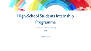 High-School Students Internship Programme