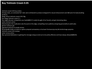 Buy Tretinoin Cream 0.05