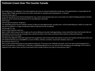Tretinoin Cream Over The Counter Canada