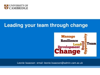 Leading your team through change