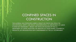 Confined Spaces in Construction