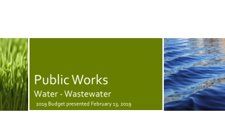 Public Works Water - Wastewater