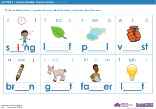 ACTIVITY 1 – Teacher Guided – Phonemic Awareness