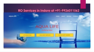 RO Services in Indore 9926011562