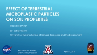 Effect of Terrestrial Microplastic particles on soil properties