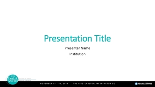 Presentation Title