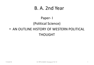 B. A. 2nd Year