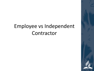 Employee vs Independent Contractor