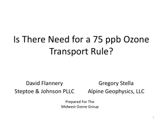 Is There Need for a 75 ppb Ozone Transport Rule?