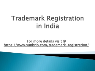 Trademark Registration in India