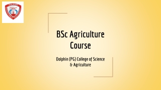 BSc Agriculture Course