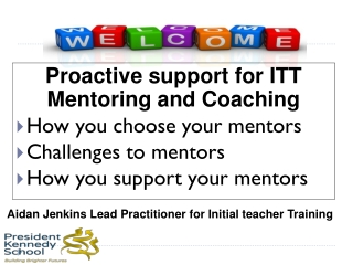 Aidan Jenkins Lead Practitioner for Initial teacher Training