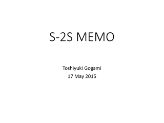 S-2S MEMO