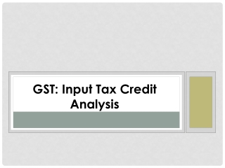 GST: Input Tax Credit Analysis