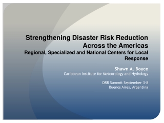 Strengthening Disaster Risk Reduction Across the Americas