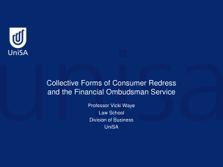 Collective Forms of Consumer Redress and the Financial Ombudsman Service