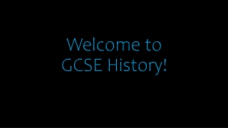 Welcome to GCSE History!