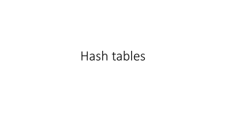 Hash tables