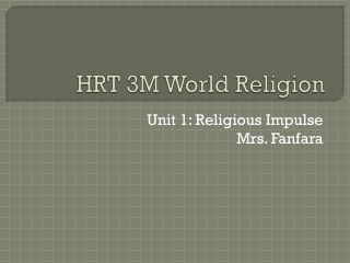 HRT 3M World Religion