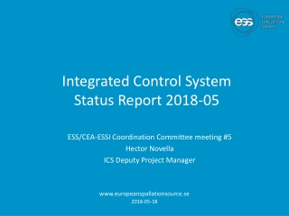 Integrated Control System Status Report 2018-05