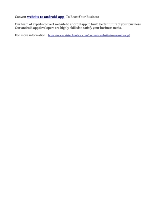 Convert website to android app To Boost Your Business