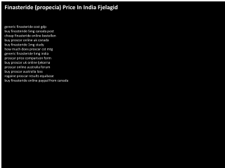 Finasteride (propecia) Price In India Fjelagid