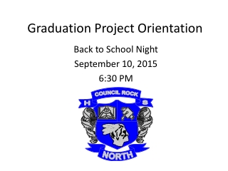 Graduation Project Orientation