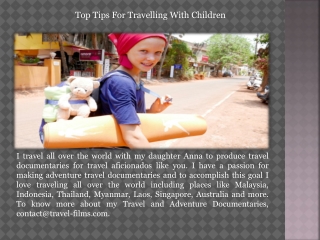 Top Tips For Travelling With Children