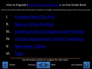 Intro to Engrade ( engrade ): on-line Grade Book