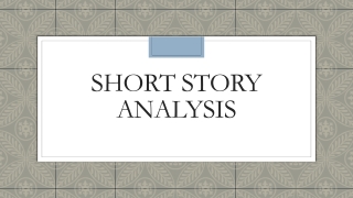 Short Story Analysis